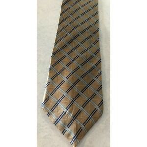 Men's Tie Necktie Nautica‎ Navy Blue Light Blue Brown Geometric Abstract Pattern